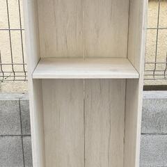 カラーボックス 125cm 木目調 ホワイト　の画像