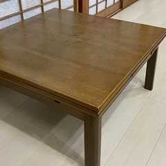 木製ローテーブル 拡張式の画像