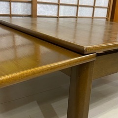 木製ローテーブル 拡張式の画像