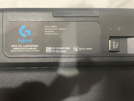 値下げしました！ロジクール　G913 TKL LIGHTSPEED WIRELESS リニア ロジクール G913 TKL LIGHTSPEED Wireless RGB Mechanical Gaming 