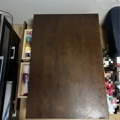 センターテーブル 隠し引き出し収納付き 木製 の画像