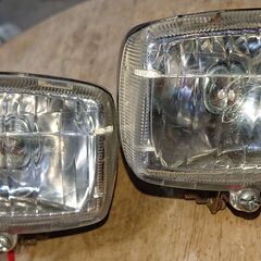 ジャンク品 昭和レトロな自転車用ライト 左右セット