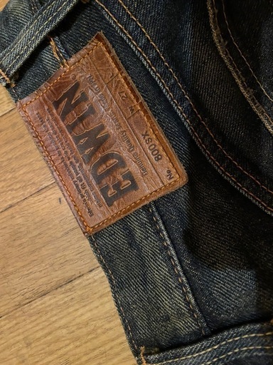 希少モデル特注vintageEDWINフレアブーツカットベルボトムタイト脚長美脚 ジーンズ ジーパン デニムパンツ 色落ち加工