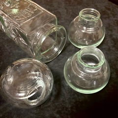 CAFFE エンボスガラス瓶 3個セット高さ約28センチ位の画像