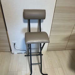 折り畳みパイプイス　ベージュ