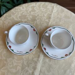 【美品】ジョバンニバレンティノ　コーヒーカップ&ソーサー　2客セットの画像