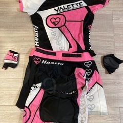 女性用バイクジャージ＆グローブのセット