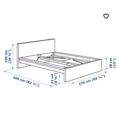 IKEAダブルベッドの画像