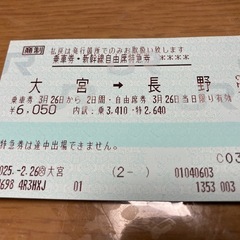 長野新幹線　大宮から長野間