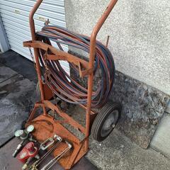 ガス切断機セット ガス切断機 レギュレーター ホース　酸素　アセチレン 調整器☆台車の画像