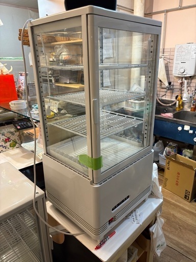早い者勝ち！Hijiru 4面ガラス冷蔵ショーケース70L／ホワイト【HJR-KR70WT】 白い冷蔵庫 業務用 ノンフロン 結露防止機能