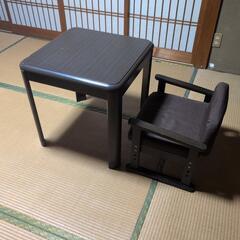 山善　1人用こたつ＆椅子のセット　