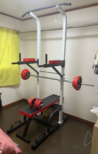 懸垂マシン、バーベル、バーベルシャフト、ベンチプレスラック