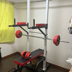 懸垂マシン、バーベル、バーベルシャフト、ベンチプレスラック