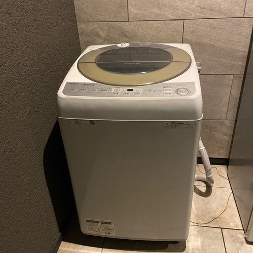 激安　全自動洗濯機　インバーター　SHARP 洗濯機 ES-GV8B-S 8kg 穴なし槽