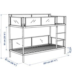 【お譲り先決定いたしました】IKEAの二段ベッドの画像