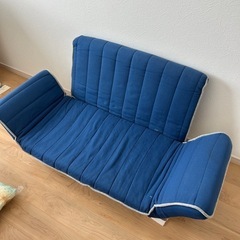 2人掛けソファ　背もたれ＆肘掛け倒れる