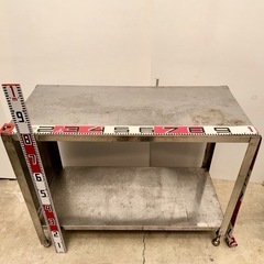 直接引取り5%OFF　ステンレス作業台 幅1000×奥行き450×高さ800ｍｍ 作業台 コンロ台 調理台 業務用 厨房用品 厨房機器 飲食店 事業用 屋外 台 棚 の画像