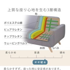 最終値下げ
 【美品】2人用ソファ(オットマン付き)※乗用車載るサイズ！ の画像