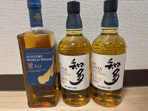 知多ウイスキー700ml2本　　　碧aoウイスキー700ml1本