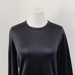 セオリー クルーネック長袖Tシャツ カットソー トップス ブラック S メンズの画像