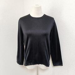 セオリー クルーネック長袖Tシャツ カットソー トップス ブラック S メンズの画像
