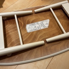 3月初めまでの引き取り　折りたたみ可能　北欧風ローテーブル　ホワイトの画像