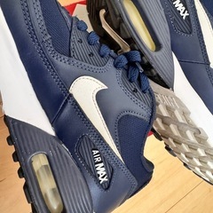 NIKE AIR MAX90 MESH GS 23.5 ネイビーの画像