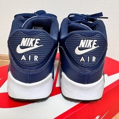 NIKE AIR MAX90 MESH GS 23.5 ネイビーの画像