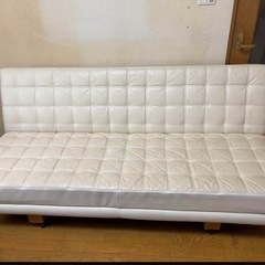 本革　ソファベッド　中古