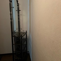 アンティーク 玄関収納棚鏡台の画像