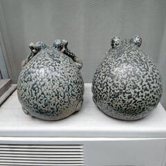 商談中！カエル置物3点セットの画像
