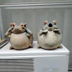 商談中！カエル置物3点セット