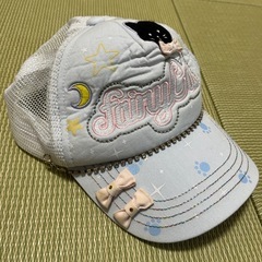 黒猫刺繍 キャップ 54cmの画像