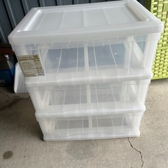 3段チェスト　棚　プラスチックケース　衣装棚