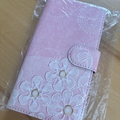 新品未使用 Android 花柄ピンクスマホケースの画像