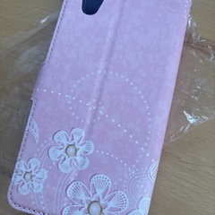 新品未使用 Android 花柄ピンクスマホケースの画像