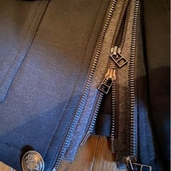 美品M2スクエアード切り替えメンズ☆フェイクレイヤードジャケット重ね着ライダースの画像