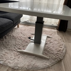 昇降式テーブル　ホワイト