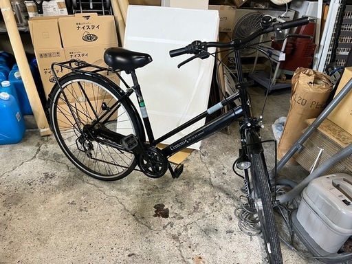 (BR) 通勤•通学に！ Centeno + 27インチ シティサイクル 自転車 変速6speed LEDライト ブラック系 中古品 ③