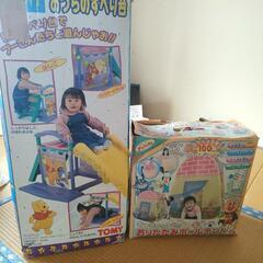 プーさん滑り台とアンパンマンのテント