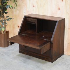 ≪zyt1950ジ≫ 松本民芸家具 A型座ビューロー 幅74.5cm ライティングビューロー デスク/文机/チェスト/和モダン/古家具/古道具/中古家具/宮城県仙台市 70215-17の画像