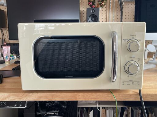 ほぼ未使用　お洒落可愛い電子レンジ　原価1万円　60Hz専用 レトロ 横開き レンジ YUASA PRE-702B PRE702B