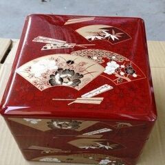 重箱②　赤色　20ｃｍ角　3段