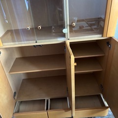 決まりました！書籍棚　本棚　オーク　美品　ガラス開戸の画像