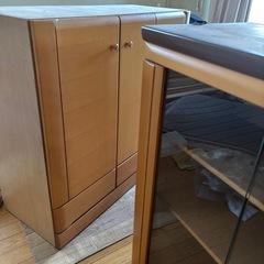 決まりました！書籍棚　本棚　オーク　美品　ガラス開戸の画像