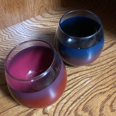 だるま形コップ　グラス　お茶