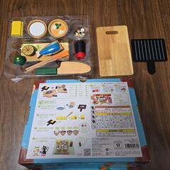 3/3まで　一部新品　ウッディプッディ　おままごとセット　焼き魚セット　洋食屋さん　お料理デビューセット　野菜　果物　木製　出産祝い プレゼント 帰省の画像