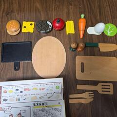 3/3まで　一部新品　ウッディプッディ　おままごとセット　焼き魚セット　洋食屋さん　お料理デビューセット　野菜　果物　木製　出産祝い プレゼント 帰省の画像