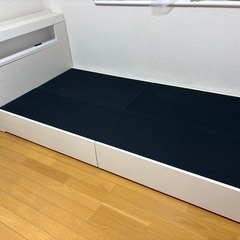 【2022年購入】【分解してお渡し】ベットフレーム 収納棚付